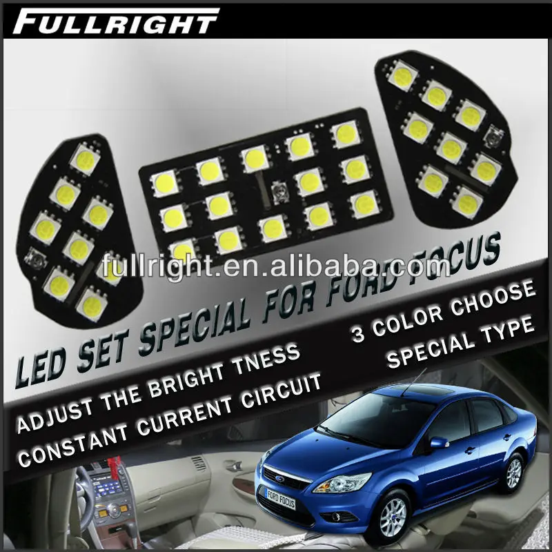 яркий свет автомобиля интерьер светодиодная подсветка для форд фокус 2