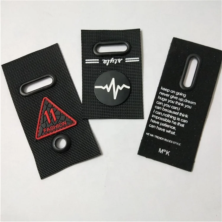 
Embroidered round square eyelet leather label Printed metal pu trademark jeans sign logo shoes tags 
