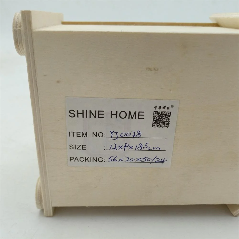 unfinished wooden house shape money box