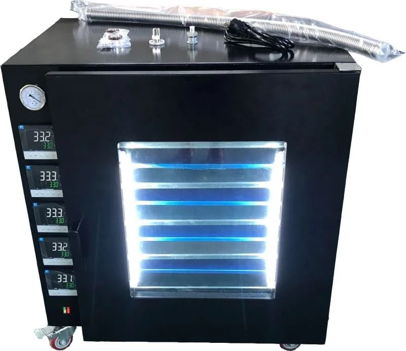 
Finest 7.8Plus BHO Vacuum Degassing Purging Oven w 5 Heated Shelves, St. St. Tubing & Valves 
