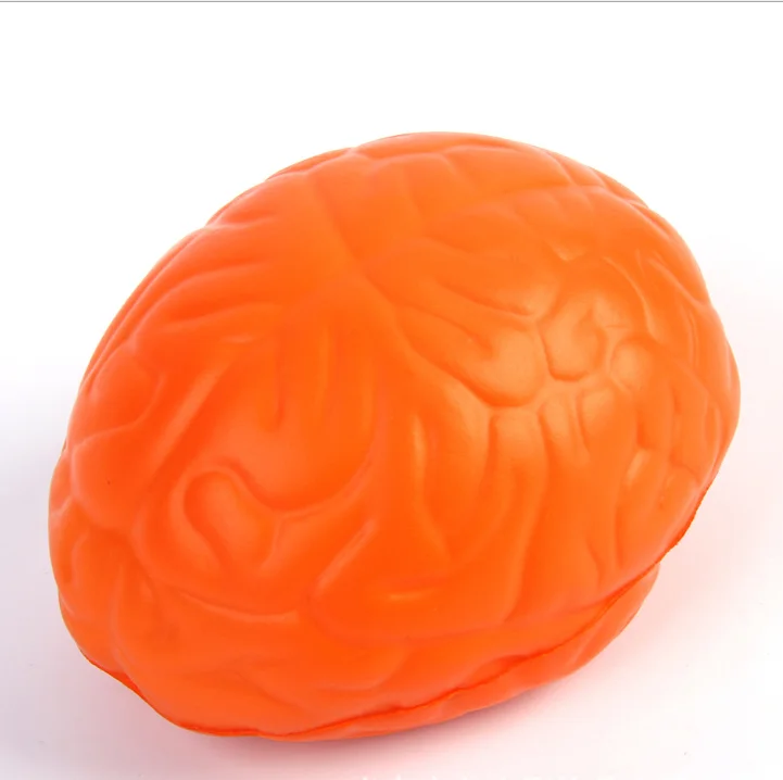 Заводская цена, зеленая искусственная игрушка для снятия стресса, индивидуальный мяч для снятия стресса в форме мозга