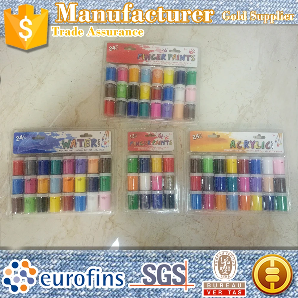 Art paint supplies kids painting set wholesale bulk paints acrylic 24 accent country colors 12 pots 48 Acrylic Paint set