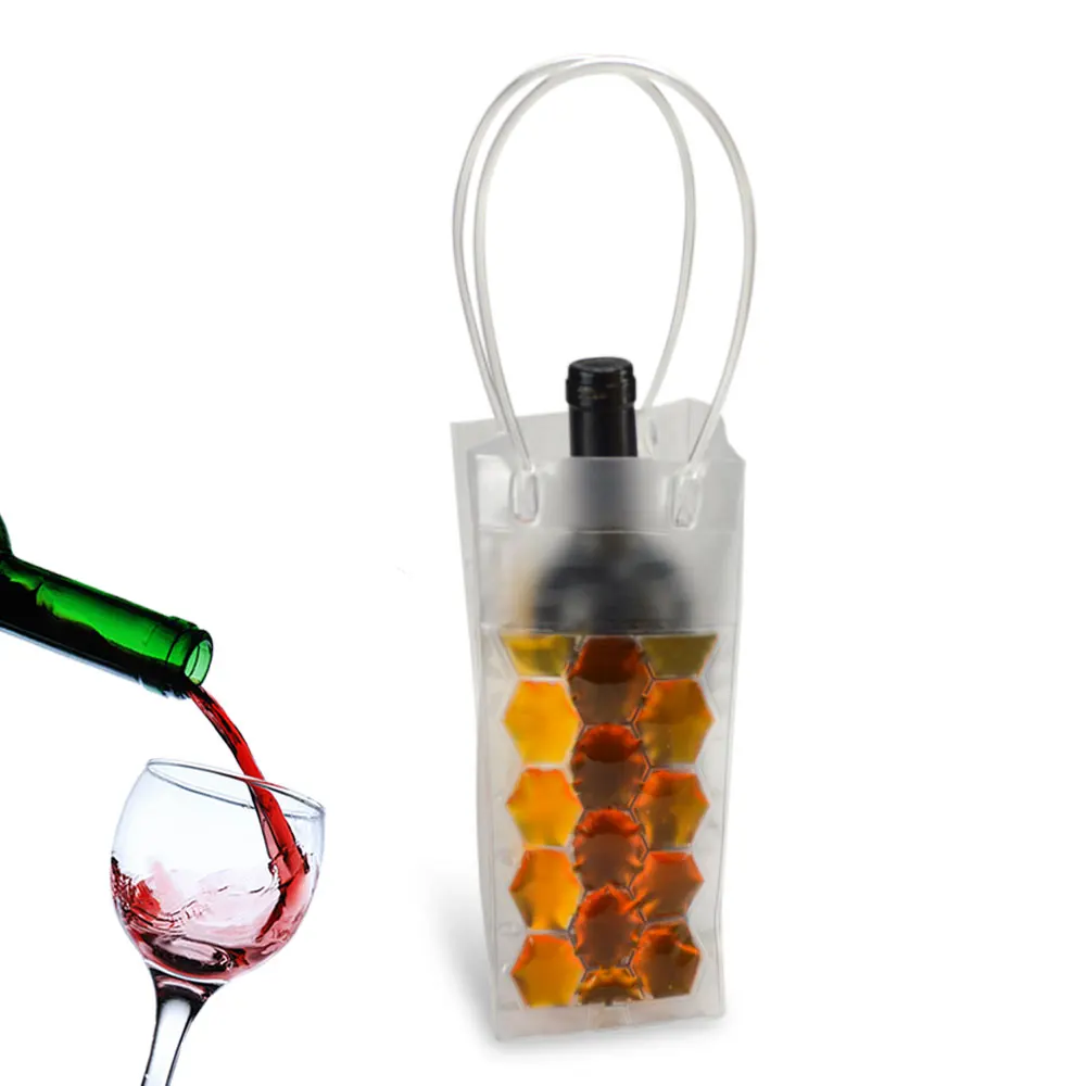 
China Best Selling Products Wholesale Reusable Custom Gel Ice Pack PVC Wine Cooler Bag 