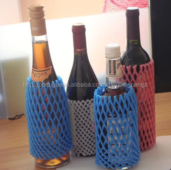 
20x7cm Fruit And Wine Bottle Packaging Black Protective Packing Foam Mesh Sleeve Net 