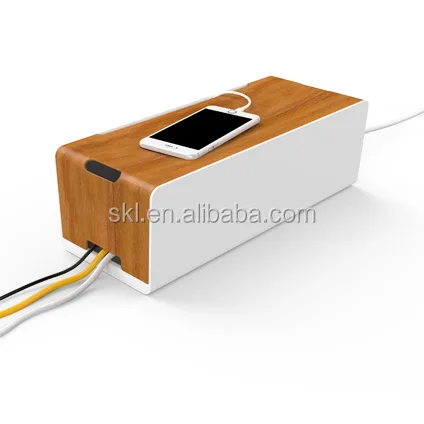 
Popular Multi-function Practical Wooden Style Cable Organizers Box 