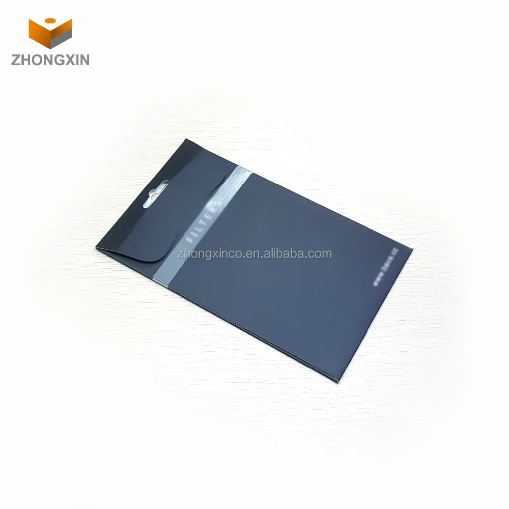 Custom Foldable Thin Storage Box Cardboard Box Credit Card Tempered Glass Screen Protector Paper Packaging Box