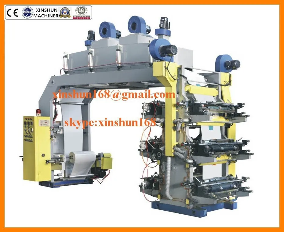  Четырехцветный высокоскоростной флексографский принтер флексографическая печатная машина флексографская