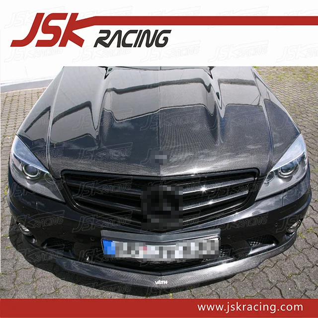 2008-2011 V STYLE CARBON FIBER FRONT BUMPER LIP for MERCEDES BENZ C-CLASS W204 AMG C63 FRONT LIP (JSK060140)
