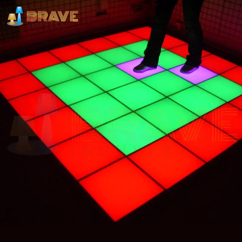 2020 China factory hot selling16 colors changed  LED dance floor tiles and LED floor light LED bricks for Garden