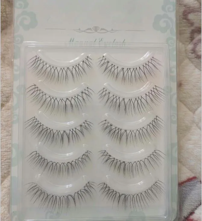 he12681a Natural simulation handmade sharpening false eyelashes for beginners transparent terrier eyelashes
