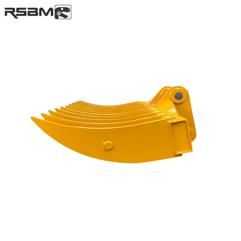 12-25 tonne excavator land clearance rake for sorting stone from soil