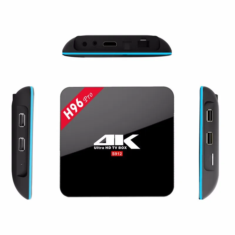 2016 ГОРЯЧЕЕ Надувательство на Alibaba Android 6.0 H96 Pro 4 К Коди S912 Amlogic Quad Core TV box
