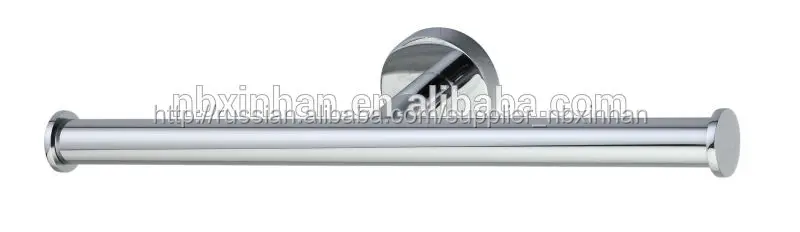 stylish wall mounted bathroom zinc alloy double toilet paper holder with lid chrome plated