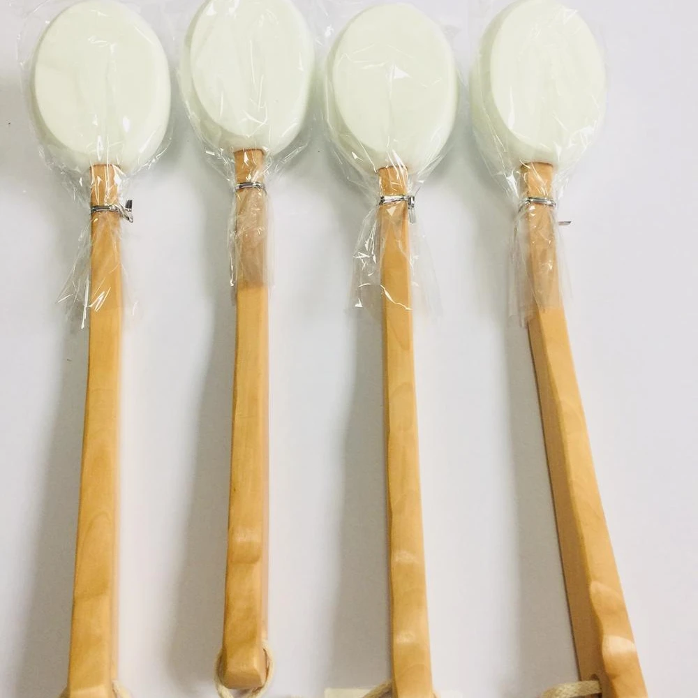 Kingsley Skin Care Lotion Applicator Wood Bath Shower Body Back Scratcher Sponge