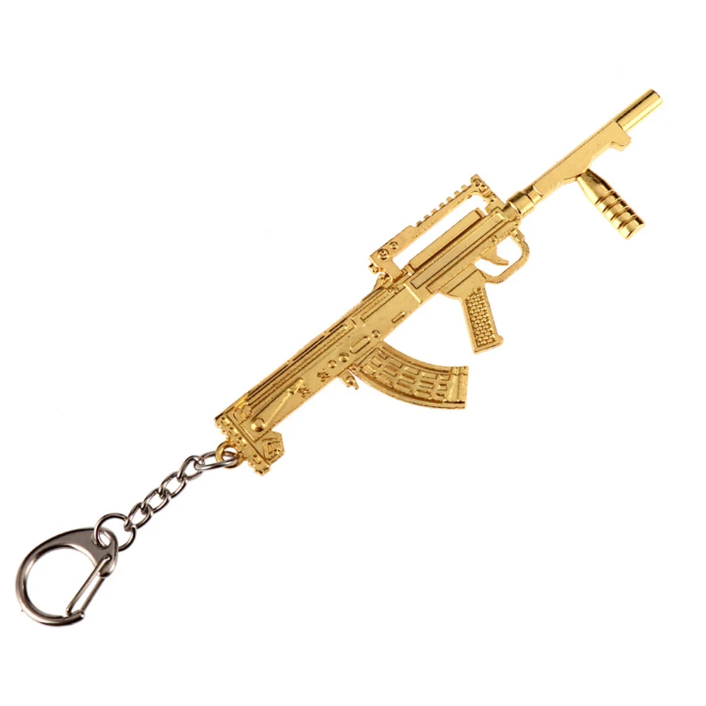 Wholesale Custom Keychain Metal Helmet Backpack 98K AK47 AKM M416 AWM Gun Keychain Keyring Metal Keychain Gun