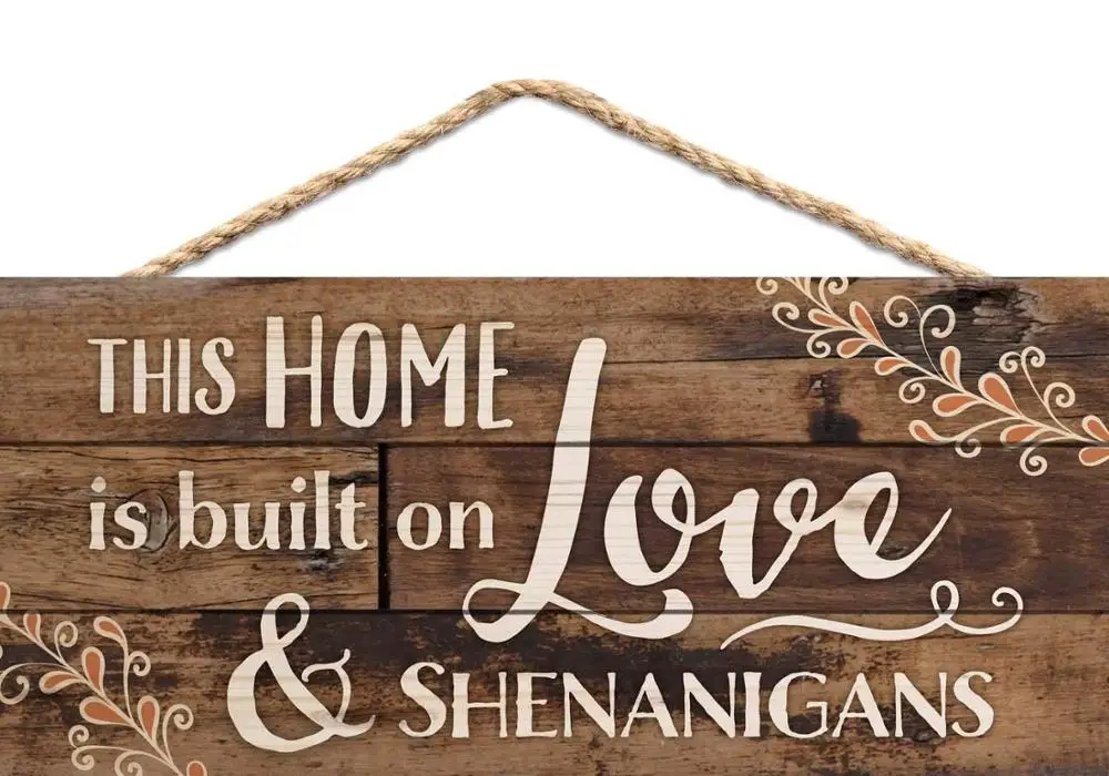 
Wood Plank Design Hanging Sign with distressed design 