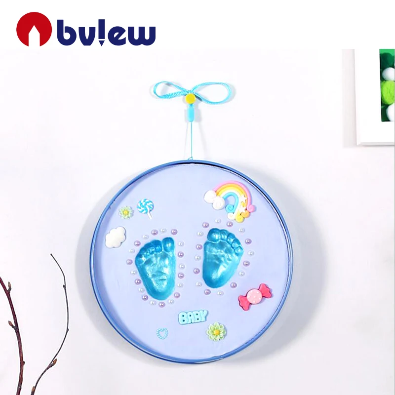 
DIY Baby Hand And Footprint Kit Newborn Keepsake Print with Non Toxic Clay Ornaments 