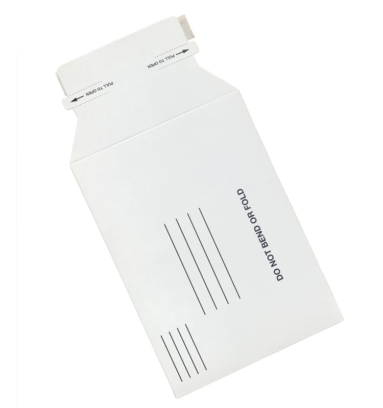 Custom Printed Rigid Cardboard Fiberboard Envelope Recycled Flat Mailer Photo Document Protection Colorful Versatile Clothing