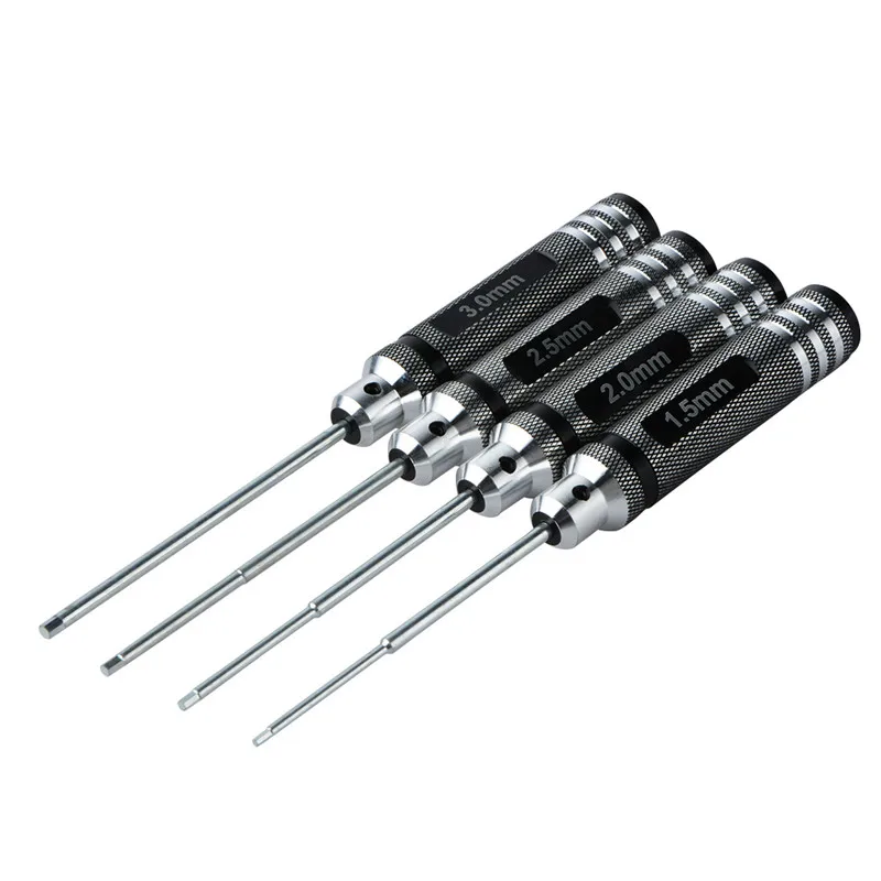 4pcs Hex ScrewDriver Set RC Hex Driver Set Titanium Hexagon Screwdriver Wrench RC Tool Kit