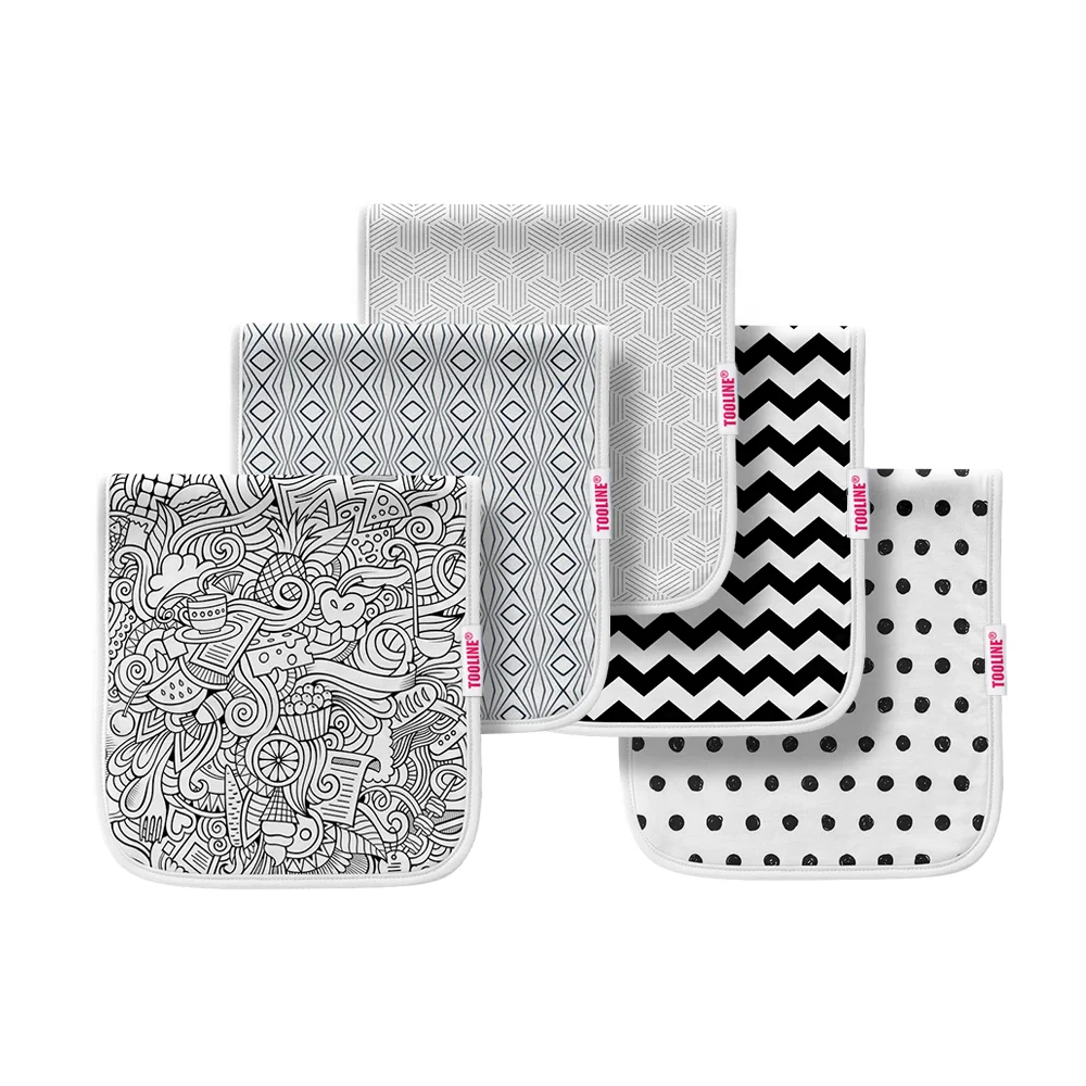 
Factory custom wholesale amazon hot sale waterproof baby burp cloths set 