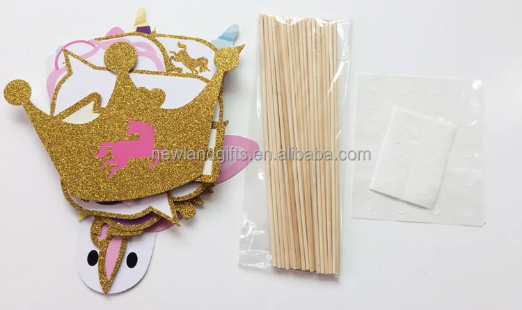 
Amazon Hot Selling 26Pk Glitter Rainbow Unicorn Party Supplies 