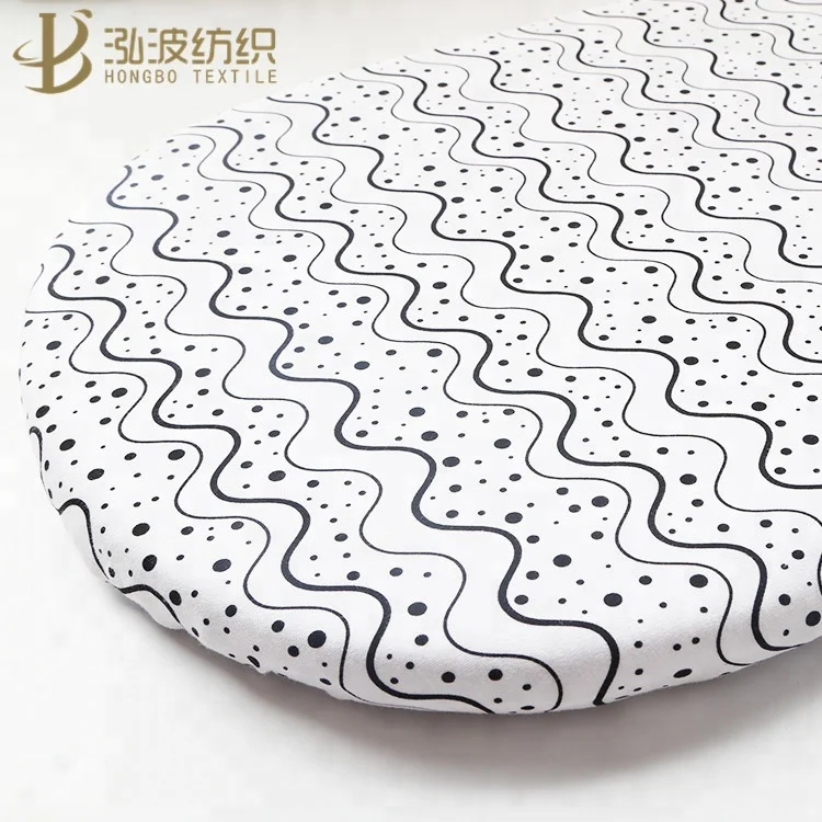 
Wave Jersey Cotton Mini Baby Fitted Crib Sheet 
