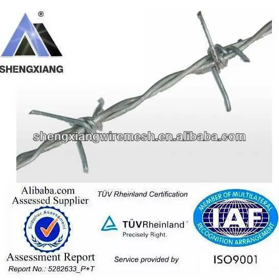 оцинкованной колючая проволока проверено от tuv rheinland