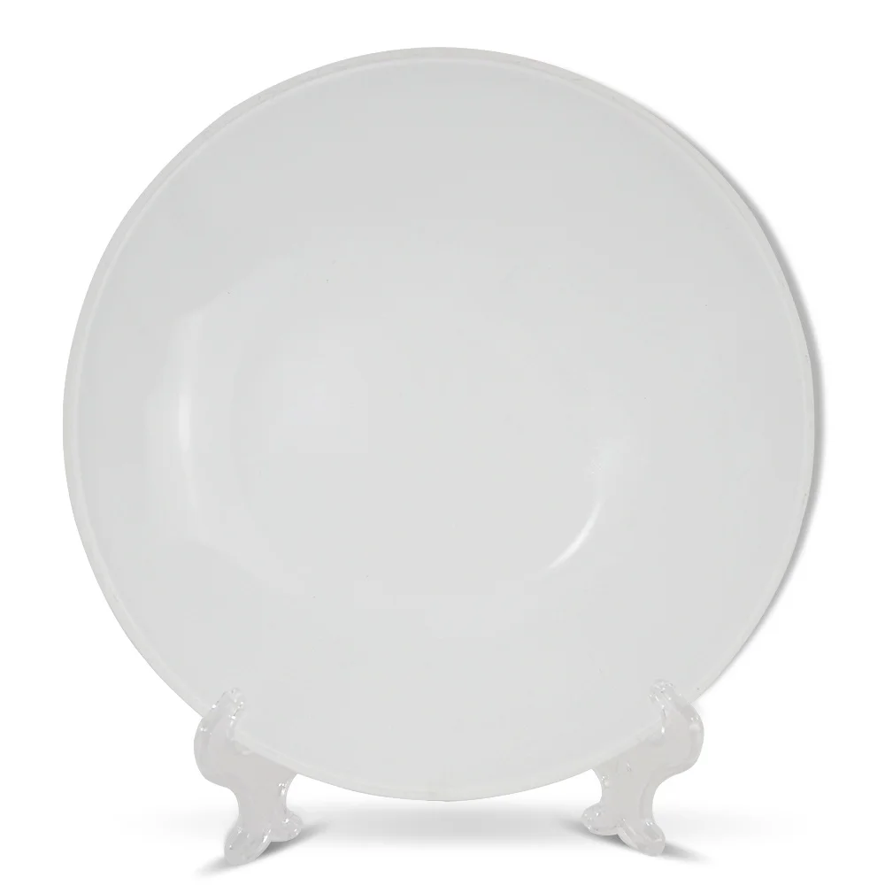 sunmeta cheap ceramic plates sublimation blank ceramic moon plate CP11A