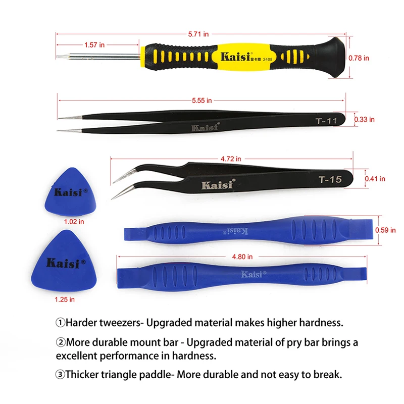 16 in 1 Mobile Phone Repair Opening Tools Screwdrivers Set Kit For iPad 4 iPhone 5 4S 3GS #Kaisi 2408