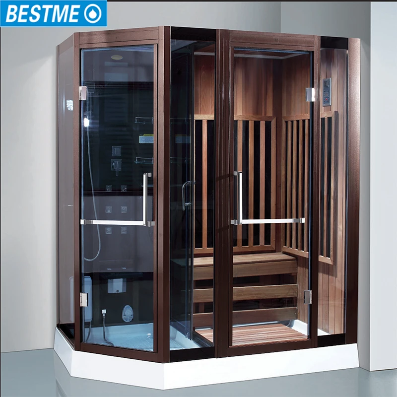 Роскошный портативный комнатный душ, сухая и влажная Паровая комбинированная комната для сауны на 1-2 человек