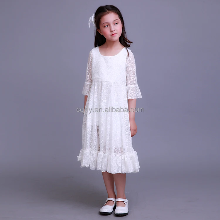 Baby Girl Satin Princess Dress Kids Spring white Dresses for Toddler Lace Girls Children Floral Fashion Clothes