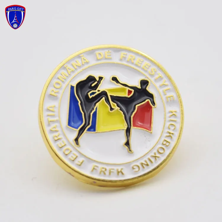 wholesale custom taekwondo metal award lapel pins soft enamel pin for souvenir gifts