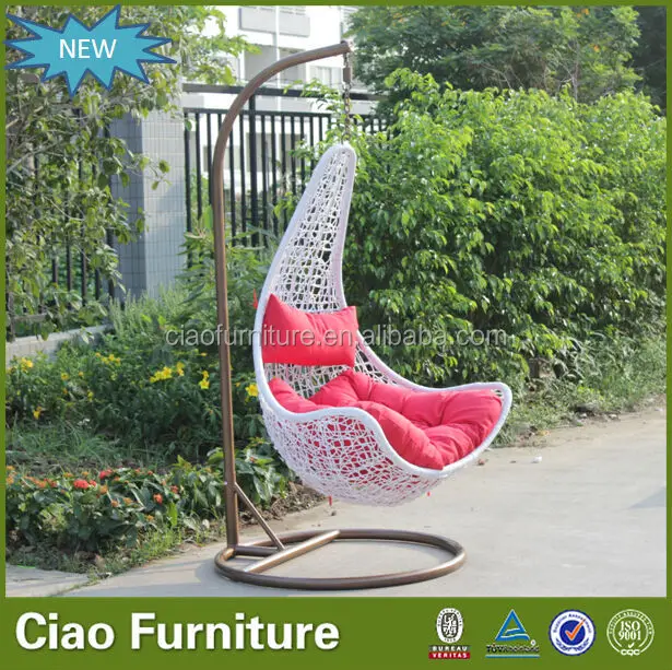 Modern outdoor single chair hanging swing bubble chair