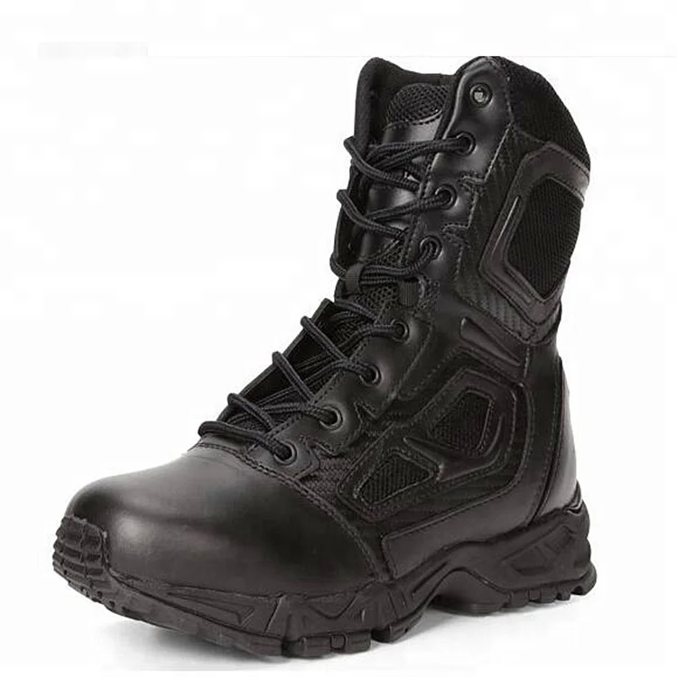 KANGO Factory Make Men Boots Black Men Shoes Leather Genuine Leather Tactical Boots for Men Lace up shoes