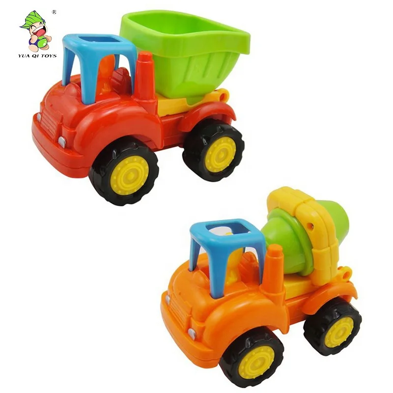 Hot sale Plastic toys baby Cartoon car toys mini engineering truck toys