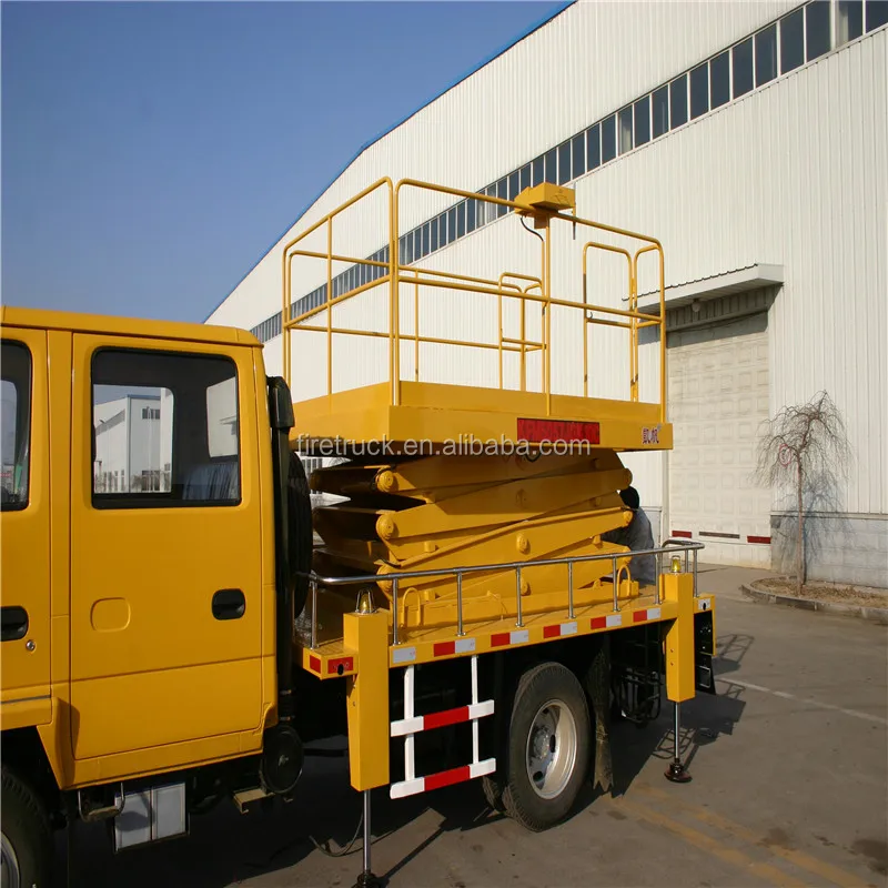 
11m Insulated Truck Mounted Aerial Work Platform Manlift Truck scissor boom on sale 