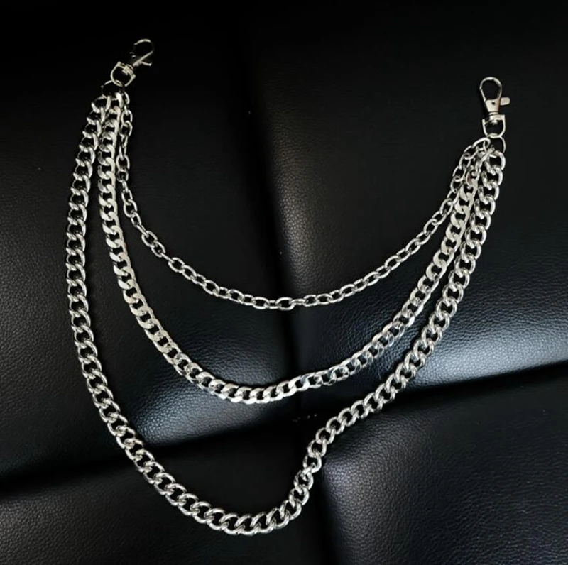 Мужские Танцевальные Брюки Dreamtop DTF329, серебристые металлические брюки с цепочкой в стиле хип-хоп, танцевальные штаны в стиле панк