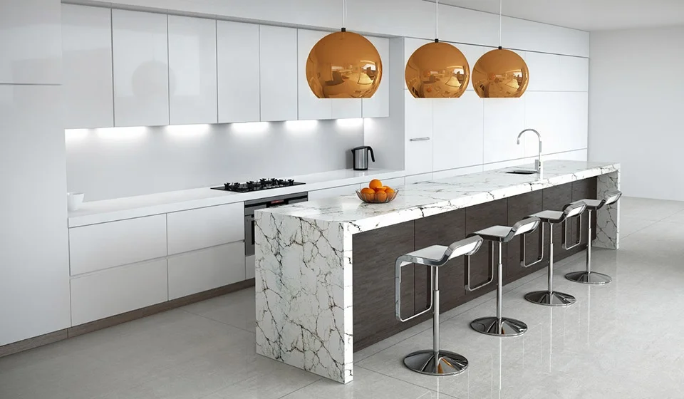 Австралийский современный дизайн, глянцевый лаковый кухонный шкаф без рук