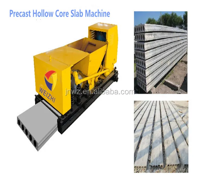 Size adjustable concrete Hollow core slab machine for roof slab