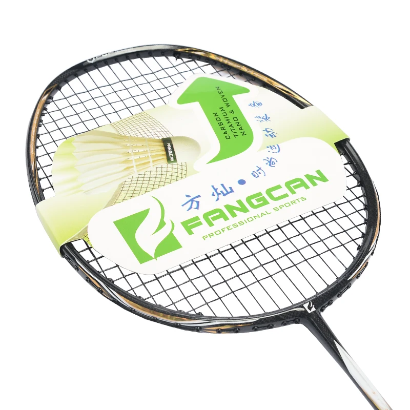 Fangcan high-end N90-3 ultralight woven top quality carbon badminton racket with string