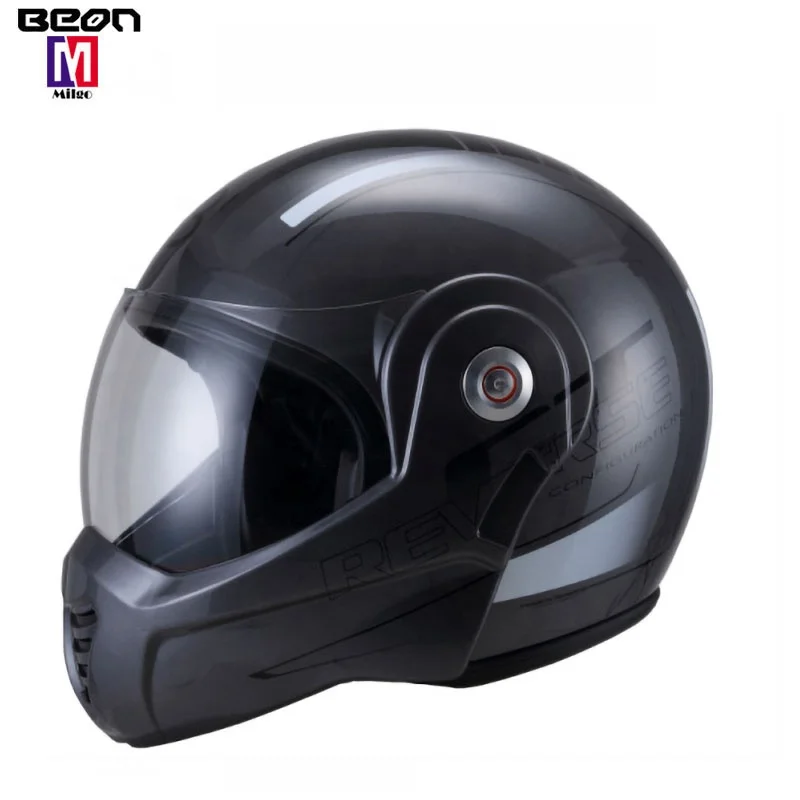 Beon 180 Degrees Flip up Motorcycle Helmet Men Warm Winter Moto Personality Motorbike Helmets Women Cool Motocross Helmet