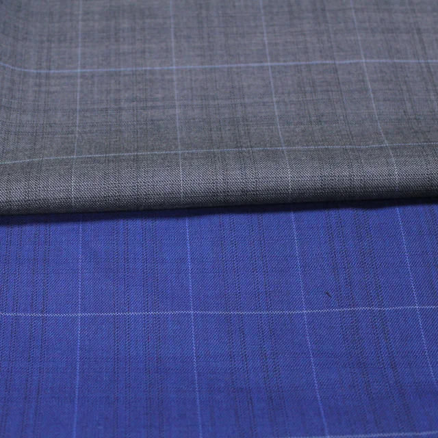 fancy check fabrics for high quality regular ready stock merino worsted 100 Wool textile