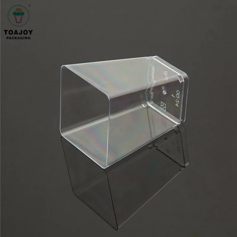 Biodegradable disposable transparent ps ice cream  square mousse plastic dessert cups