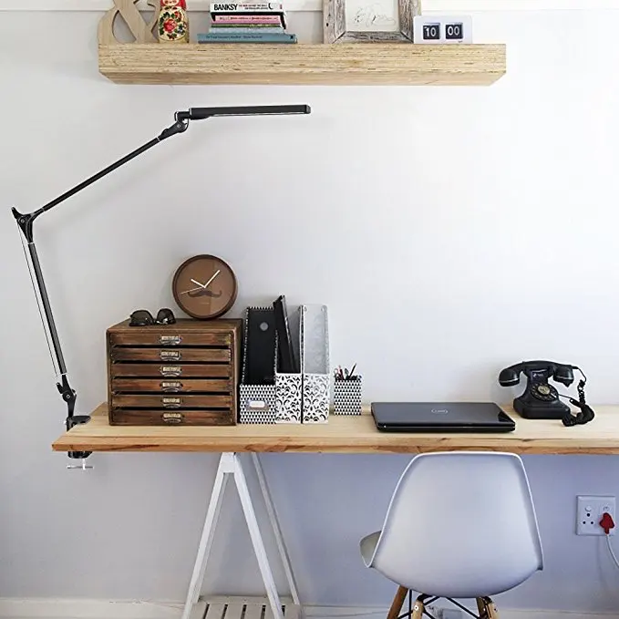 Aluminum Material adjustable swing arm desk lamp architect clamp eyelash extensions lamp for beauty care and salon led lamp