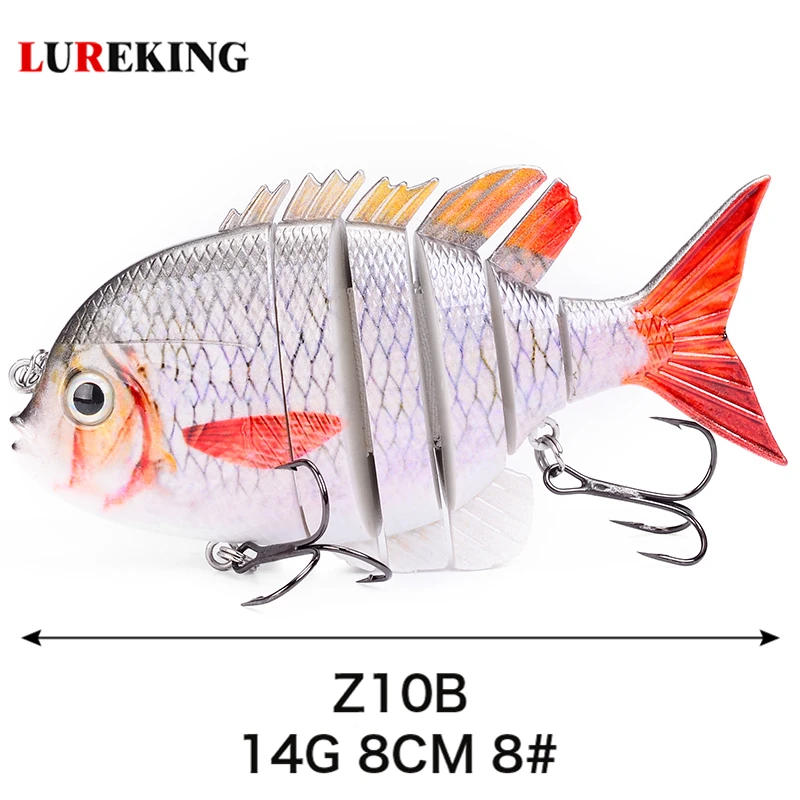 Lureking 80mm/14g Saltwater Fishing Lures, Jointed Fishing Lures For Blue Marlin