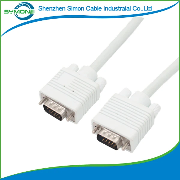 High speed Black  VGA cable 1.5M 3+4/3+6 15 pin shenzhen Factory direct for computer