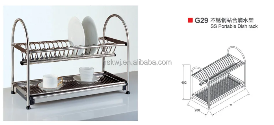 Wall Mounted Stainless Steel Dish Dryer Rack Kitchen Cabinet Mounting Dish Holder