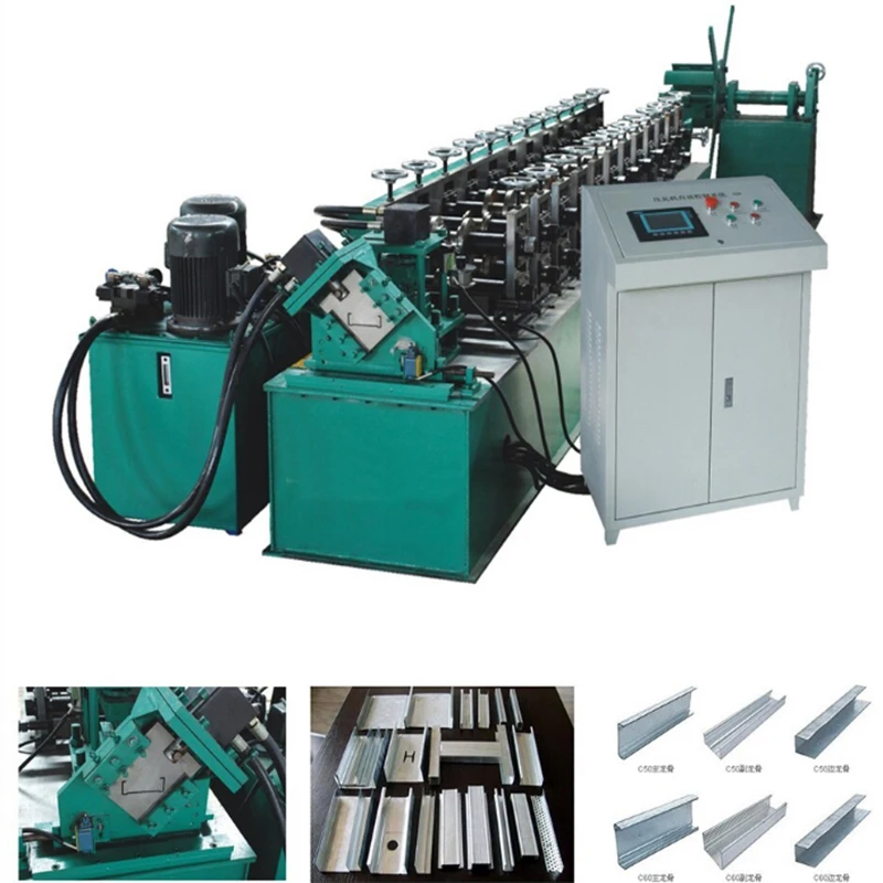 
C Purlin Metal Light Steel Frame Ceiling Sheet Roll Forming Making Machine 