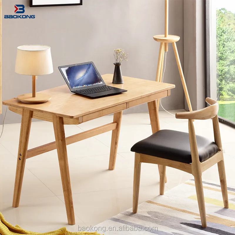 Solid Wood Study Table Modern Study Room Removable Furniture