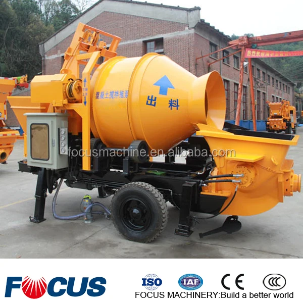 Concrete Mixer With Pump Electric Grount Pumps Skid Steer Portable Concrete Mixer Pump Trailer Small Diesel Cement Mixer